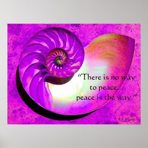 A07 Nautilus Shell Peace Inspiration Poster