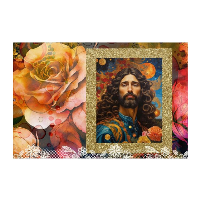 *~* *~* A100 14 JESUS ROSES PART OF THE ART (Front)