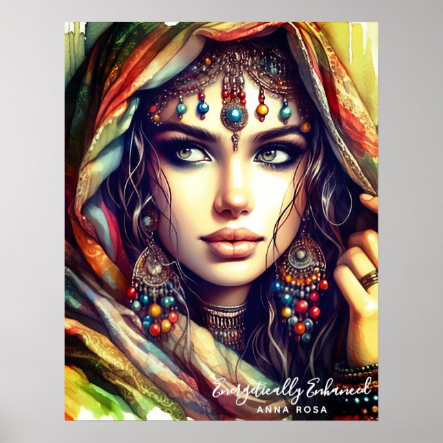 *~*  A100 Psychic Boho Gypsy Fortune Teller 4 Poster (Front)