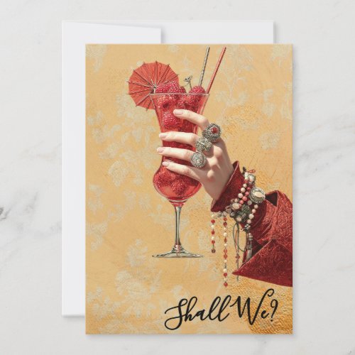 *~* A101 16 Ornate Cocktail PHOTO BACHELORETTE Invitation