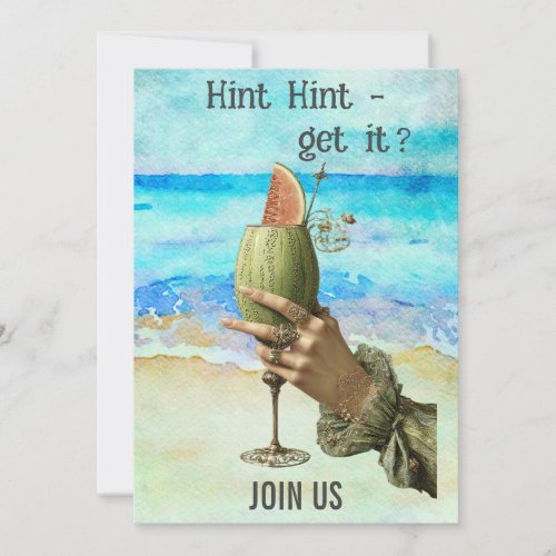 *~*  A101 BACHELORETTE  Beach Cocktail 4 PHOTO  Invitation