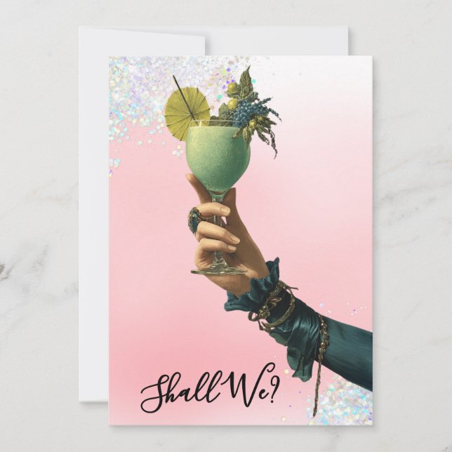 *~* A101 Cocktail 2 PHOTO  Ornate  BACHELORETTE I Invitation (Front)