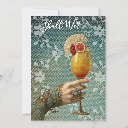 *~* A101  Ornate24  Cocktail PHOTO BACHELORETTE Invitation