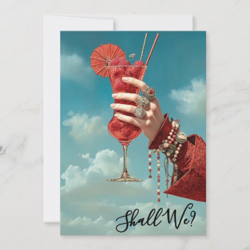 *~* A101 Ornate 16 Cocktail PHOTO BACHELORETTE SKY Invitation