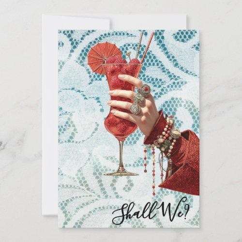 *~*  A101 Ornate Cocktail PHOTO 16 BACHELORETTE Invitation