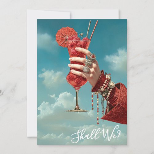 *~* A101 Ornate Cocktail PHOTO 16 BACHELORETTE SKY Invitation