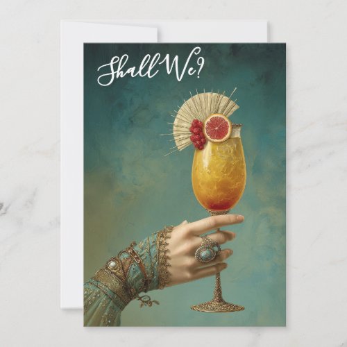 *~* A101  Ornate Cocktail PHOTO 24 BACHELORETTE Invitation