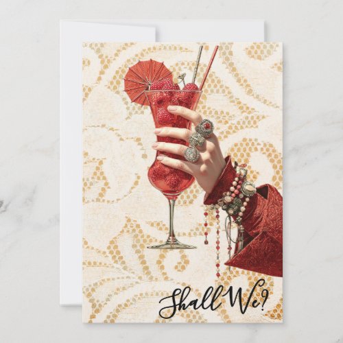 *~*  A101  Ornate Cocktail PHOTO 4 BACHELORETTE Invitation