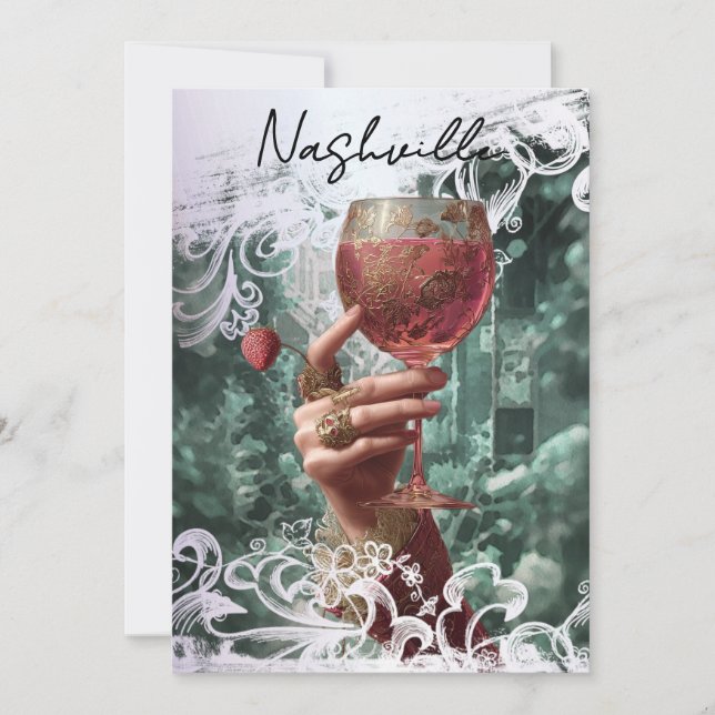 *~* A101PHOTO Cocktail Nashville BACHELORETTE 30 Invitation (Front)