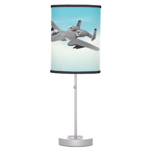 A10 Military Plane Illustration Table Lamp