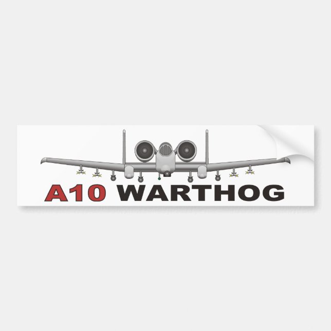 A10 Thunderbolt II the Warthog Bumper Sticker (Front)