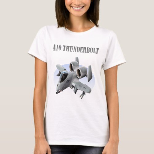 A10 Thunderbolt Silver Plane T_Shirt