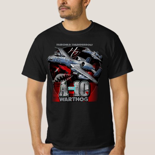 A10 Warthog Fairchild Thunderbolt USAF Fighter Air T_Shirt