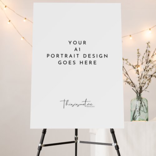 A1 Portrait Vertical Foam Core Sign Template