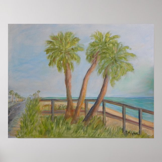 A1A IN FLAGLER BEACH, FLORIDA Poster (Front)