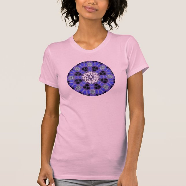 A24 Blue Ripple Mandala T-Shirt (Front)