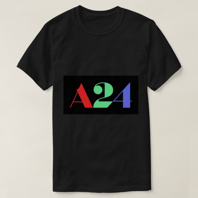 A24 Multicolor Logo   T-Shirt (Design Front)