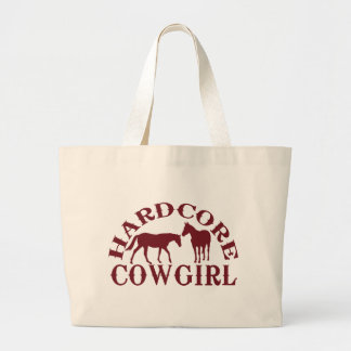 A262 hardcore cowgirl burgundy large tote bag