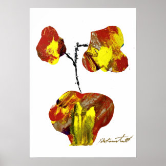 A2 ポスター＊ 花の版画シリーズ ＊ Flower imagen Poster