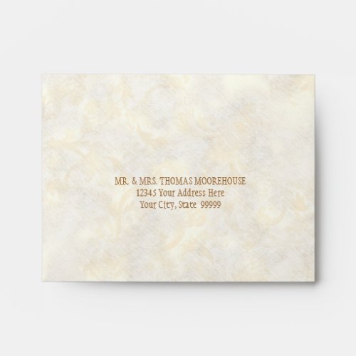 A2 Beach Sand Damask Conch Shell Custom Envelopes