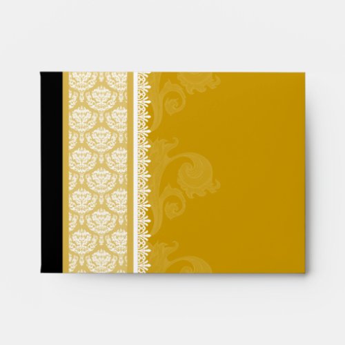 A2 Gold One_Side Damask Envelopes