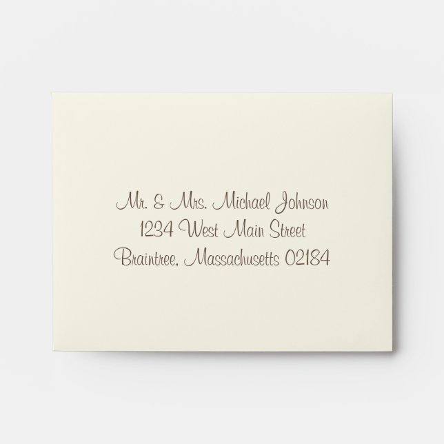 A2 Ivory RSVP with return address Envelope (Front)