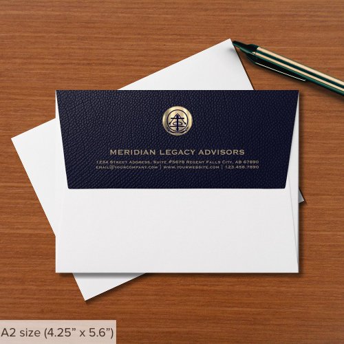 A2 Note Card Envelope with Logo Return Address