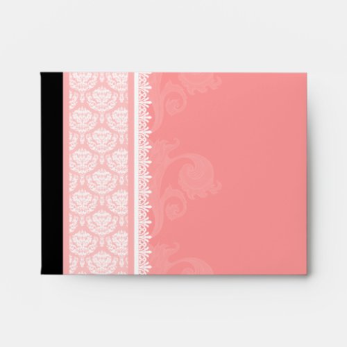 A2 Pink One_Side Damask Envelopes