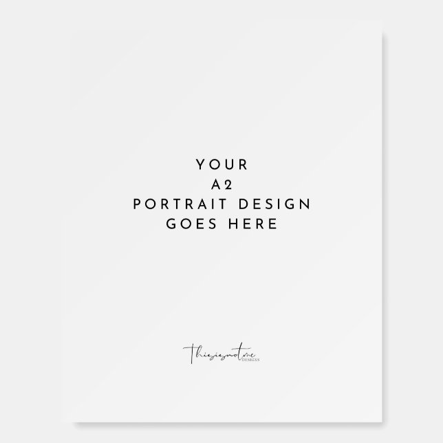 A2 Portrait Vertical Foam Core Sign Template (Front)