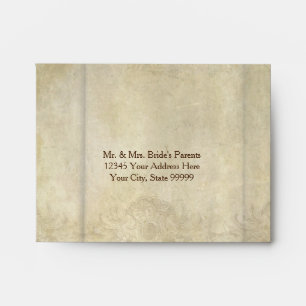 A2 RSVP Fall Autumn Falling Leaves Elegant Wedding Envelope