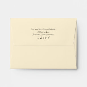 A2 Soft Yellow Envelope with Return Address