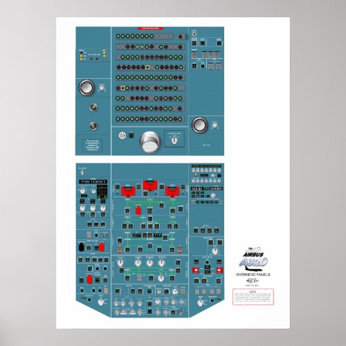 A320 Overhead Panel Poster