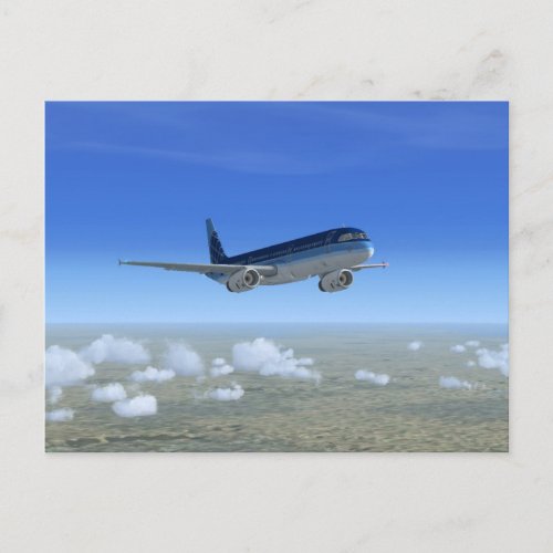 A321 Jet Airliner Aircraft Postcard