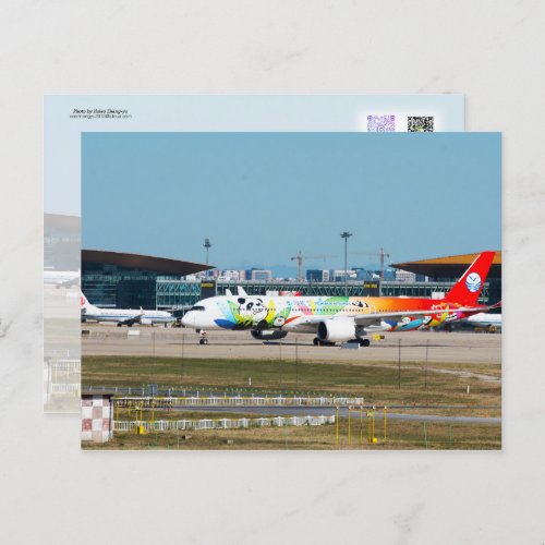 A350 Panda Livery  Postcard