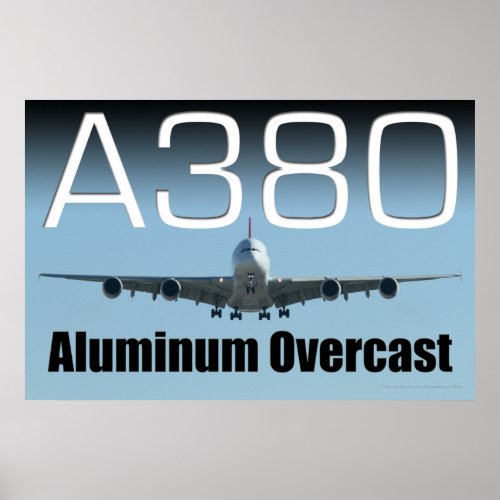 A380 Aluminum Overcast Poster