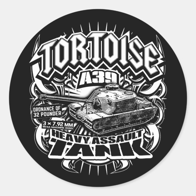A39 Tortoise Classic Round Sticker Sticker (Front)