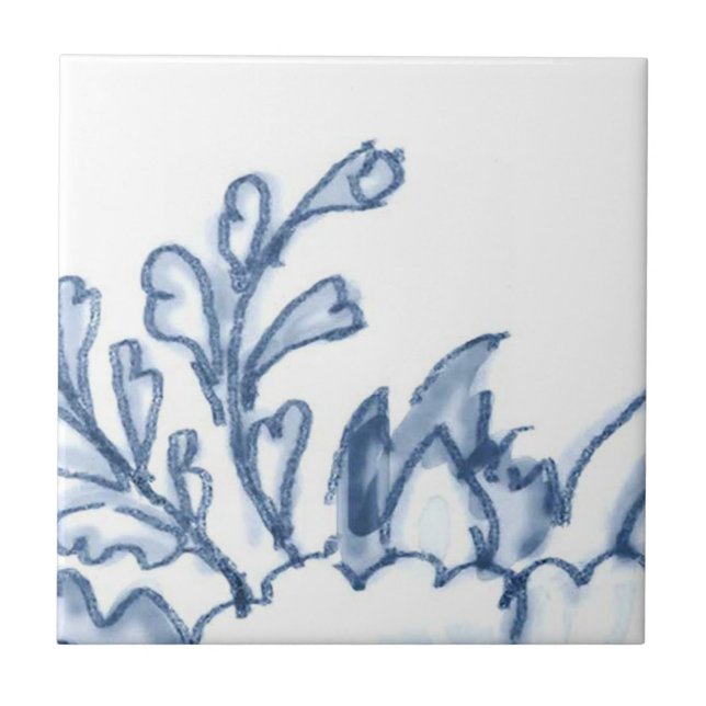 A3 - Delft Basket Mural Tile - A3 (Front)
