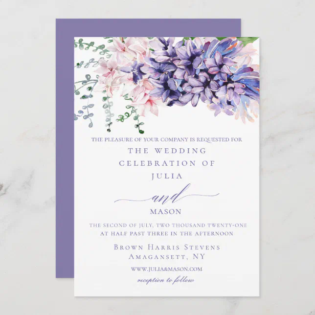 A3 - Lovely Spring | Elegant Wedding Invitation | Zazzle