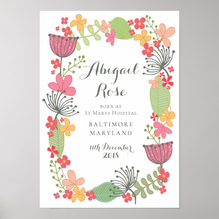 birth announcement keepsake