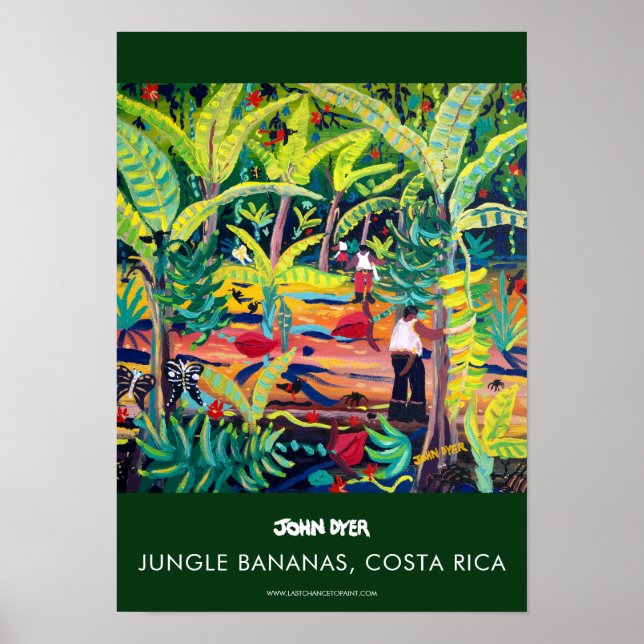 A3 poster by John Dyer. Jungle Bananas, Costa Rica (Front)