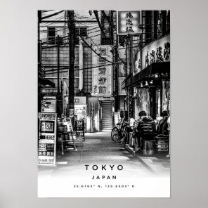 A3 Tokyo Japan Coordinates Poster