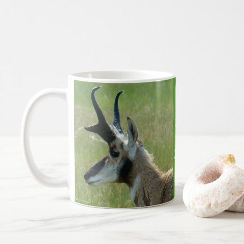 A47 Pronghorn Antelope Big Buck Head Profile Coffee Mug