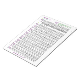 A4 Baby Activity Log Notepad