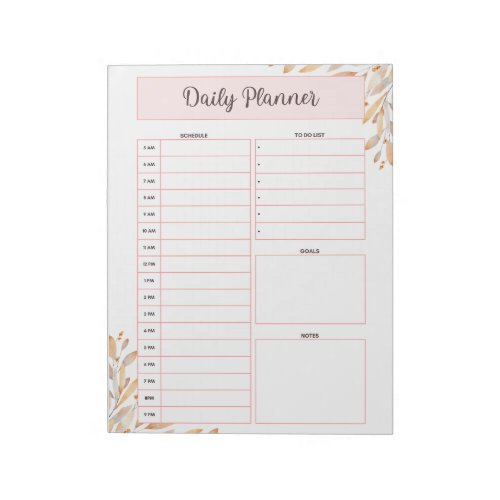 A4 Daily Planner Notepad