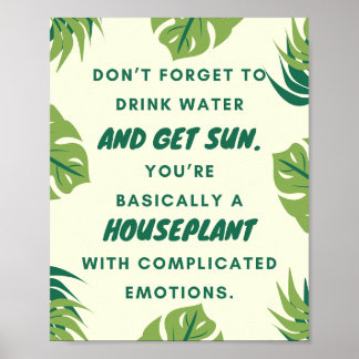 A4 Houseplant Humor Poster for Plant Lovers