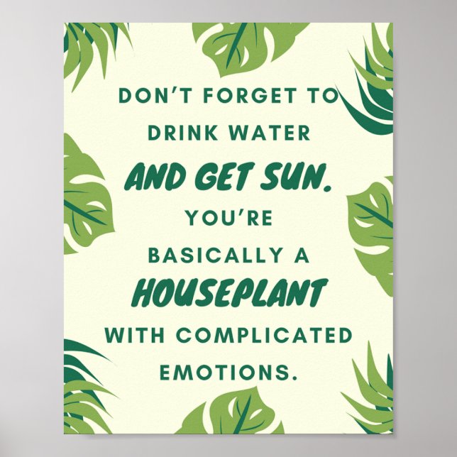 A4 Houseplant Humor Poster for Plant Lovers (Front)