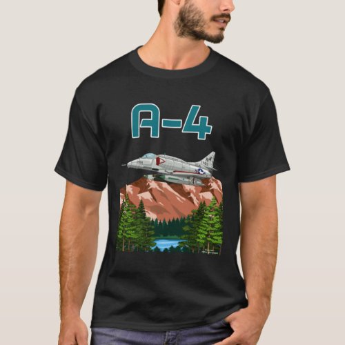 A4 Skyhawk Fighter Jet Military Armed Forces Novel T_Shirt