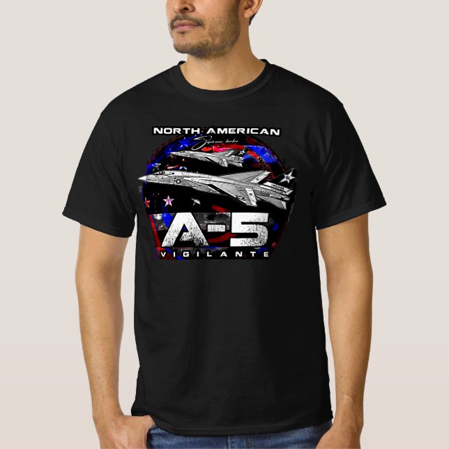 A5 Vigilante Carrier-Based Supersonic Bomber Aircr T-Shirt (Front)