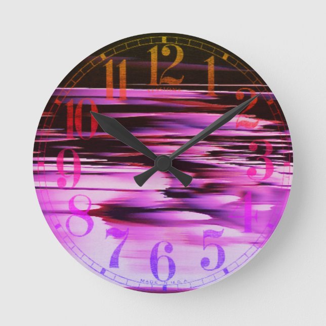 A60 Glitch Photo No. 001 Round Clock (Front)