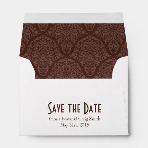 A6 4x6 Brown White Save the Date Envelopes